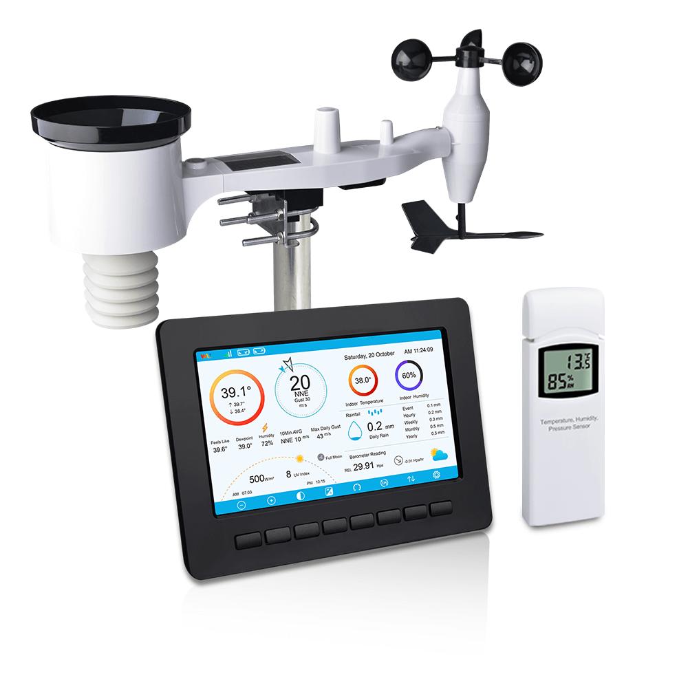HP2551 WiFi Weather Station Large TFT Screen with Solar Powered 7-in-1 –  Ecowitt