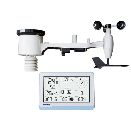 WS3800 Weather Station with 7.5'' LCD Display and 7-in-1 Outdoor Sensor Array
