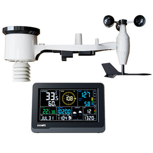 WS3800 / WS3900 Weather Station with 7.5'' LCD Display and 7-in-1 Outdoor Sensor Array