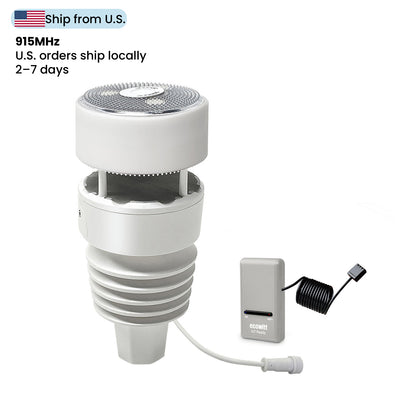 GW1210 Wi-Fi Weather Station – Piezo Rainfall, Ultrasonic Wind Sensor, UV & Light, Temperature, Humidity, Barometric Pressure, IoT-enabled,  Includes Bird Spikes