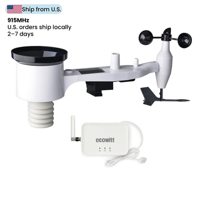Ecowitt GW3002 Wireless Weather Station, IoT Wi-Fi/LAN Hub GW3000 with SD Card Data Storage, 7-in-1 Outdoor Sensor Array WS69
