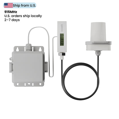 Capteur de distance laser Ecowitt LDS01, télémètre laser pour les niveaux de réservoirs d'eau et la profondeur de neige avec écran LCD pour un suivi en temps réel
