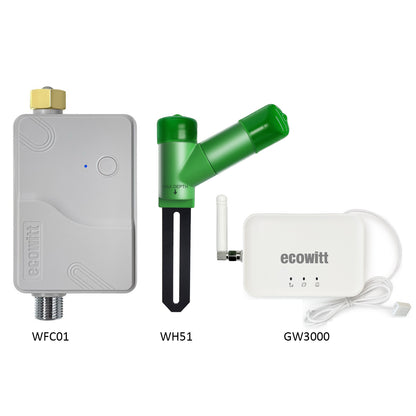 WFC01 WittFlow Temporisateur d'eau intelligent avec capteur de température de l'eau intégré et compteur de débit, doit être appairé avec une passerelle IoT