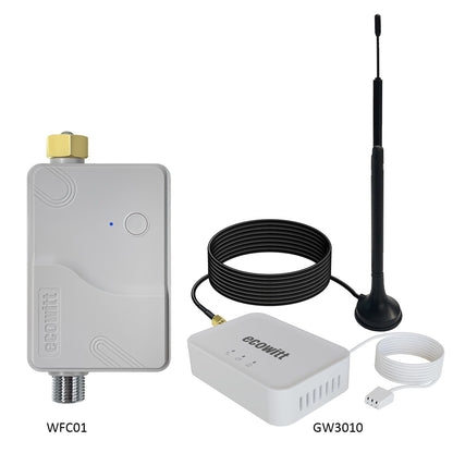 WFC01 WittFlow Temporisateur d'eau intelligent avec capteur de température de l'eau intégré et compteur de débit, doit être appairé avec une passerelle IoT