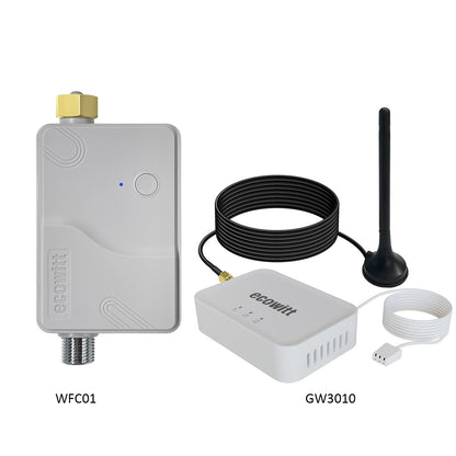 WFC01 WittFlow Temporisateur d'eau intelligent avec capteur de température de l'eau intégré et compteur de débit, doit être appairé avec une passerelle IoT