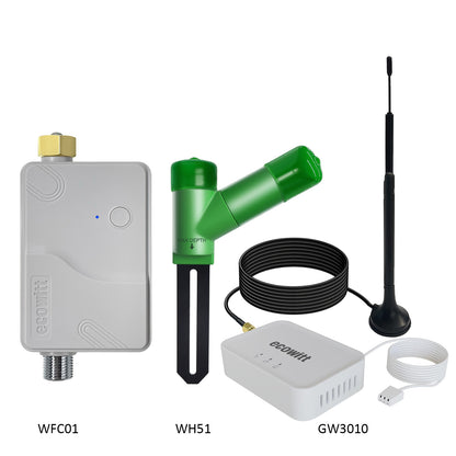 WFC01 WittFlow Temporisateur d'eau intelligent avec capteur de température de l'eau intégré et compteur de débit, doit être appairé avec une passerelle IoT