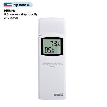WN32 Sensor de Temperatura y Humedad Exterior, Termohigrómetro de Un Solo Canal para Datos al Aire Libre (Nota: Cada pasarela/consola compatible puede conectarse solo a un WN32.)
