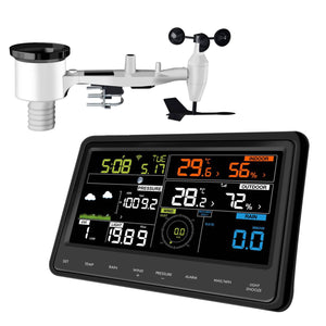 WS2910 Professional Digital Wi-Fi Weather Station Color Display with Solar Powered 7-in-1 Outdoor Sensor Array