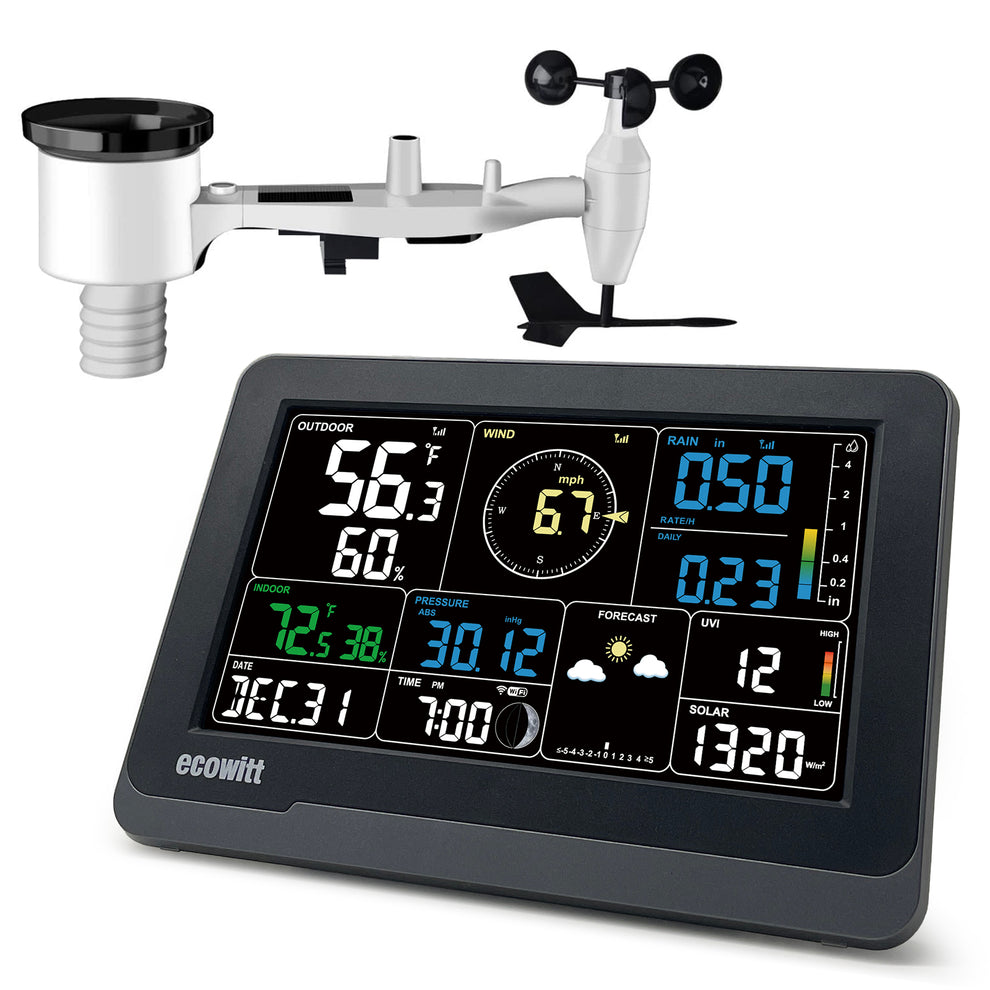 Ws 3500 WS3800 / WS3900 Wi-Fi Weather Station with 7.5'' LCD Display and 7-in-