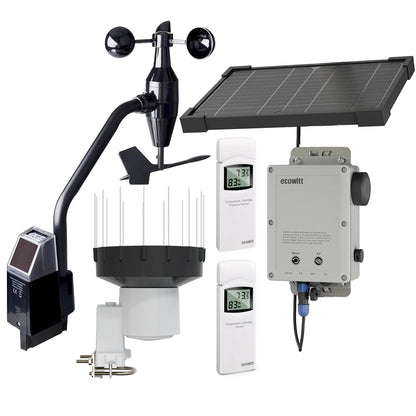 Ecowitt WittField WS6210/WS6210S Professional 4G & Wi-Fi Solar-Powered Wireless Weather Station