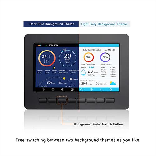 HP2551 WiFi Weather Station Large TFT Screen with Solar Powered 7in